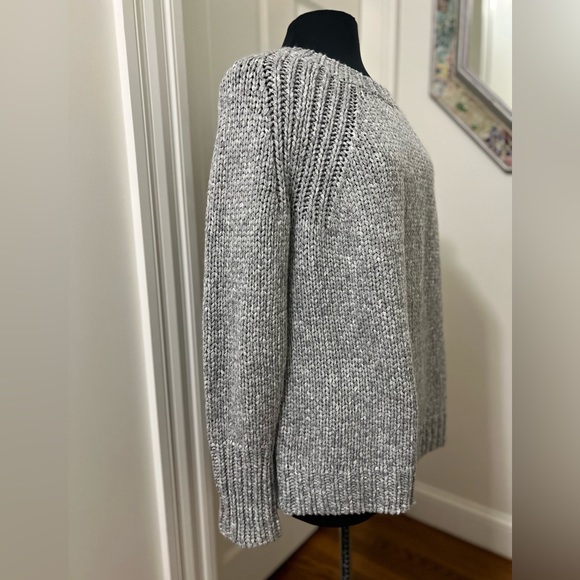Ann Taylor Gray Chunky Knit Pullover Sweater - Picture 6 of 14